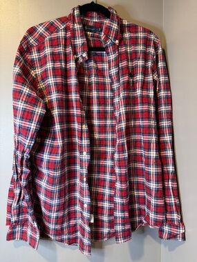 Ralph Lauren Red White and Blue Plaid Button-Down Shirt